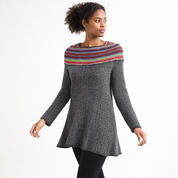 Indigenous One World Dresses & Skirts - Indigenous One World 100% Alpaca Grey Handmade  Sweater Tunic Top Size M